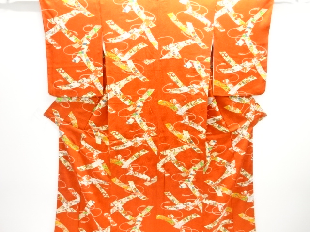 JAPANESE KIMONO / BUTTERFLY / GRASS / FLOWER PATTERN TANZAKU KOMON